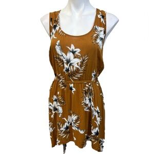 Torrid floral tank Babydoll Challis Hi-Low Tank brown casual plus size 2x